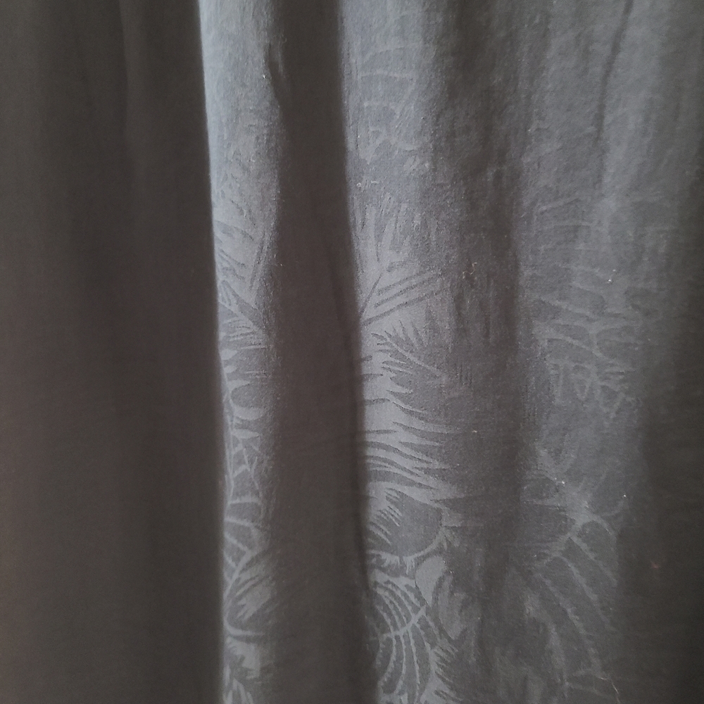 TOMMY BAHAMA Black on Black Palm Pattern Soft Relaxed Short Sleeve Collar L - Picture 3 of 11